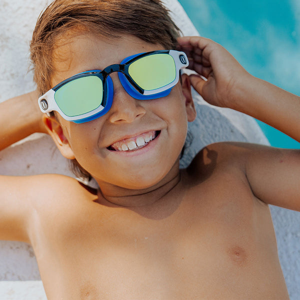 Phantom Surfer Shark Boy's Children's Swim Goggles with Small Fin