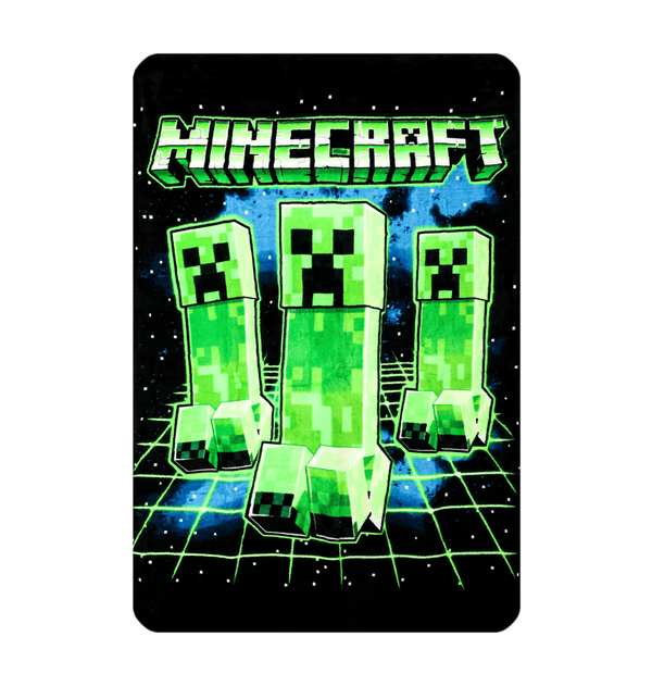 Plaid Minecraft Creepers imprimé
