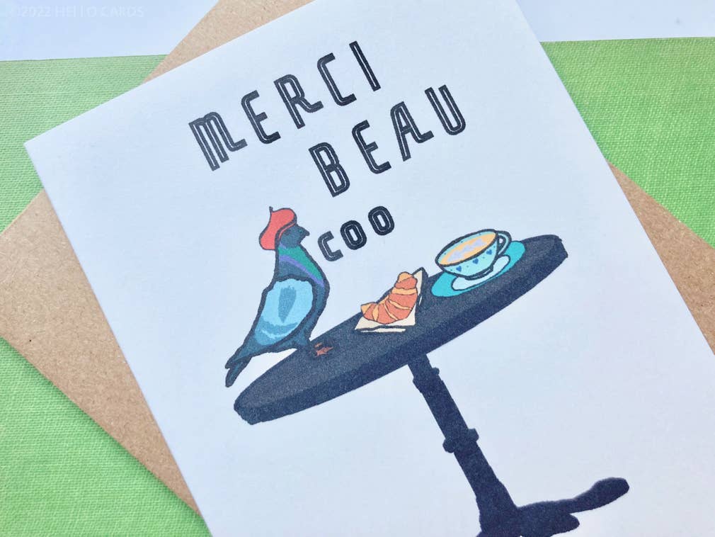 Bedankkaartje "Bedankt Beau Coo"
