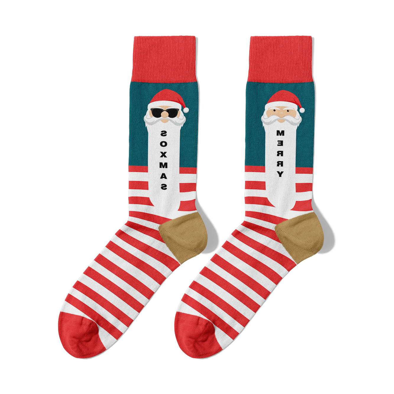 Santa in Action Socks