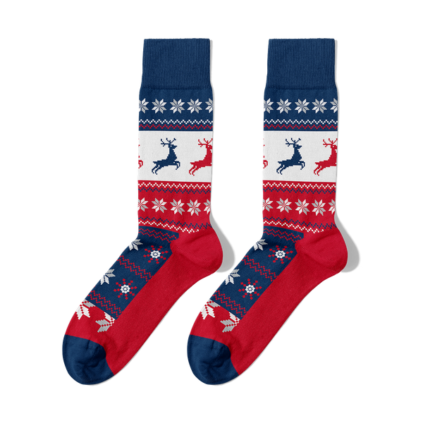 Reindeer on Duty Socks