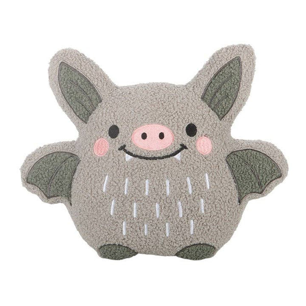 Coussin chauve-souris mignon en bouclé