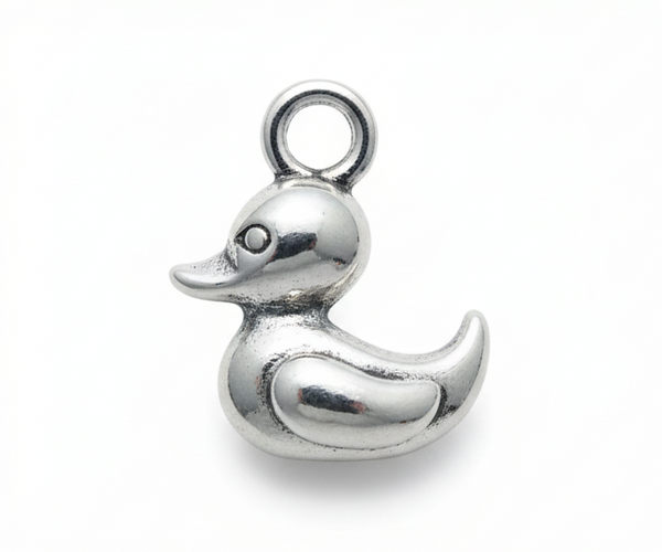 Silver Duck Charm