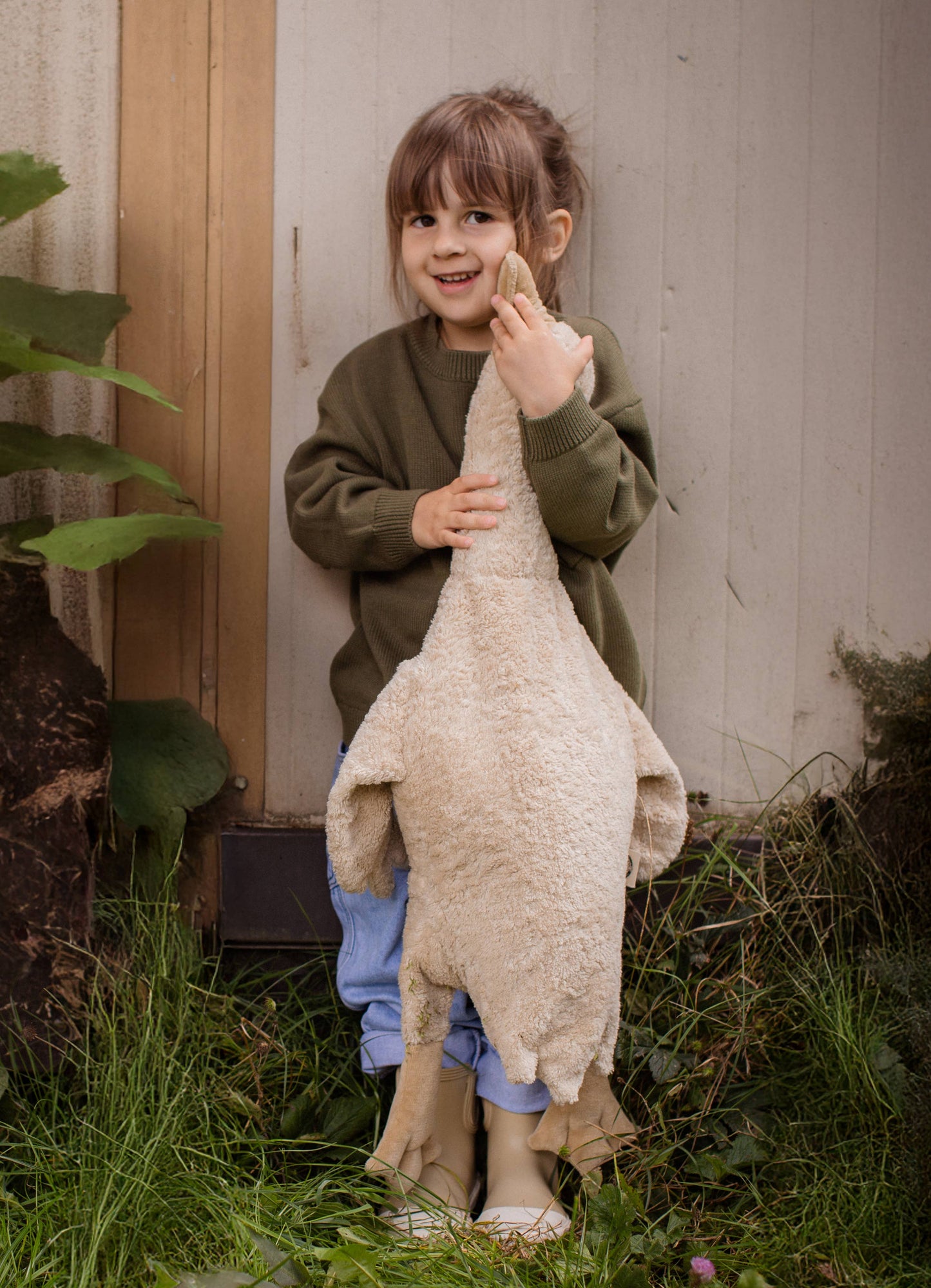 Large Goose Stuffed Animal | linen