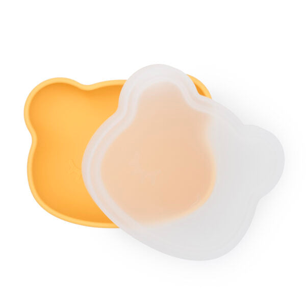 Yellow bear silicone bowl