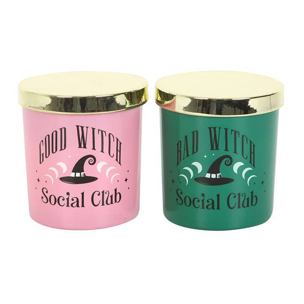 Set of 2 scented candles: Good Witch and Bad Witch