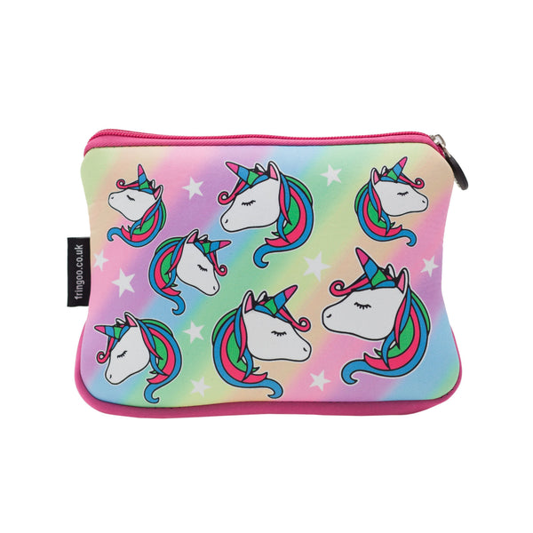 Large Printed Pencil Case - Unicorn Eight