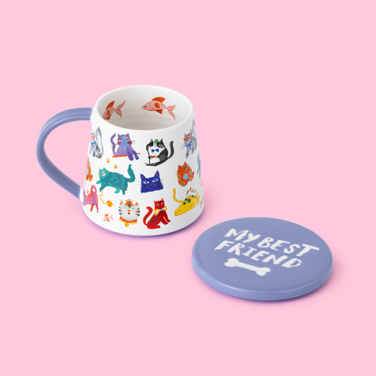 Cool Cats Club mug and coaster