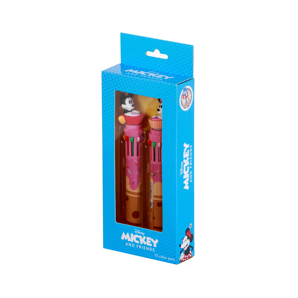 Pack Mix de 2 Stylos 10 Couleurs Disney « Mickey et Minnie »