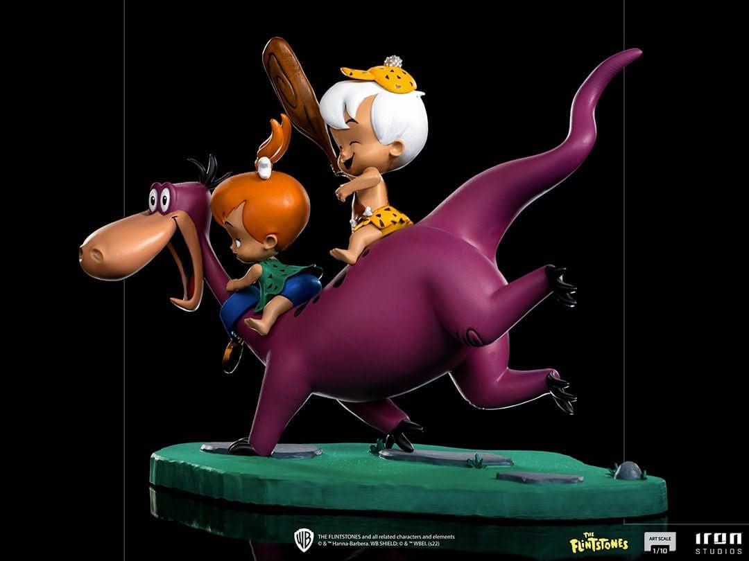 Dino, Pebbles and Bamm-Bamm Statue - The Flintstones - Art Scale 1/10 - Iron Studios