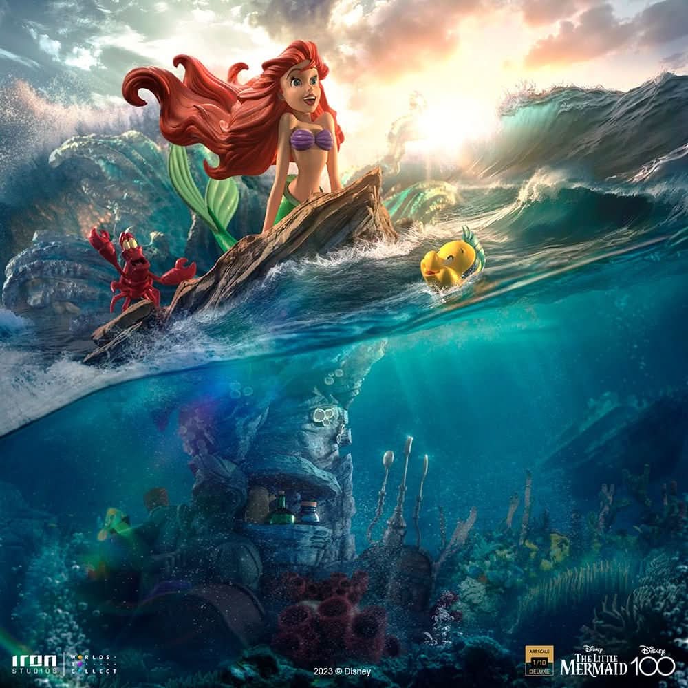 Little Mermaid Deluxe Statue - Disney 100th - The Little Mermaid - Art Scale 1/10 - Iron Studios