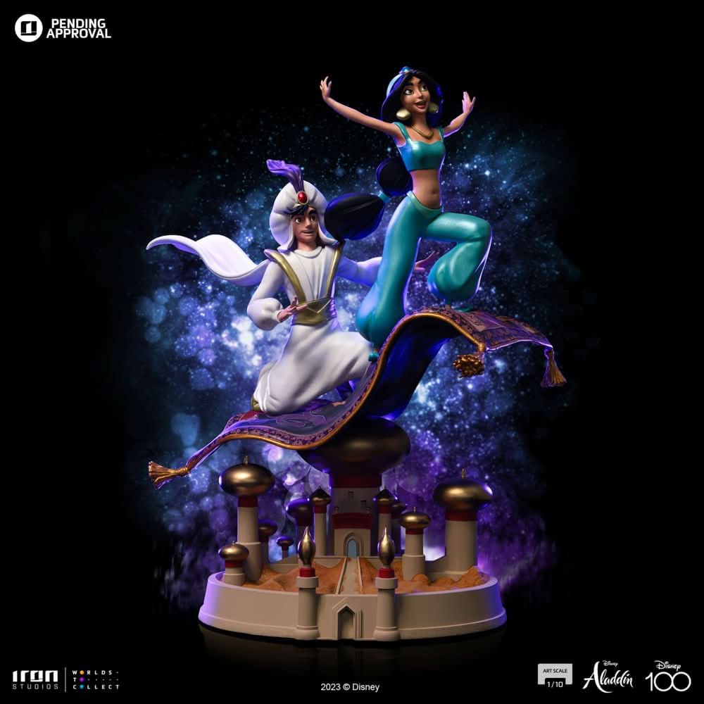 Aladdin and Jasmine Statue - Disney 100th - Art Scale 1/10 - Iron Studios