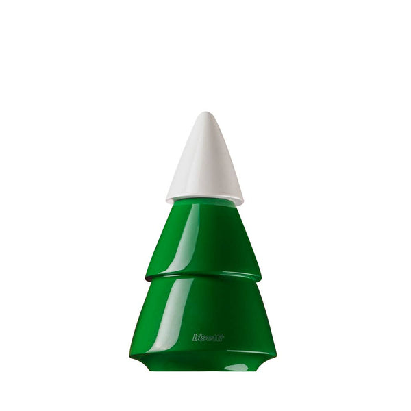 "Xmas Tree" Spice Mill, lacquered green/white beech