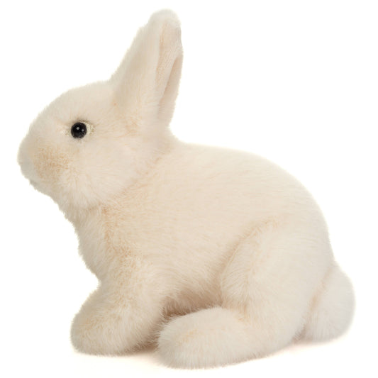 Cream-colored sitting rabbit plush toy