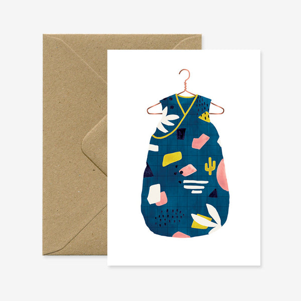 Baby Boy Sleeping Bag - Greeting card