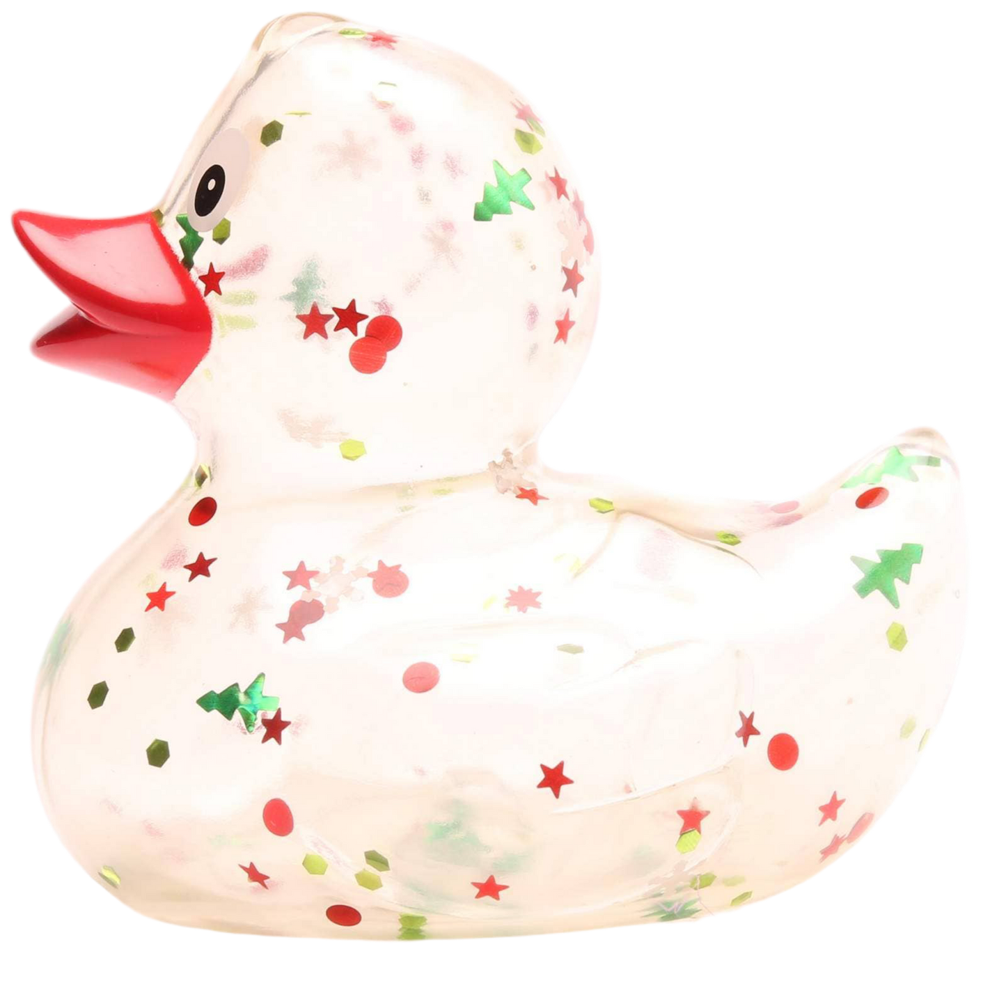 canard classique a paillettes de noel rouge