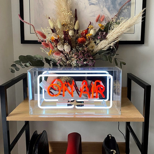 'On Air' Glass Neon Sign