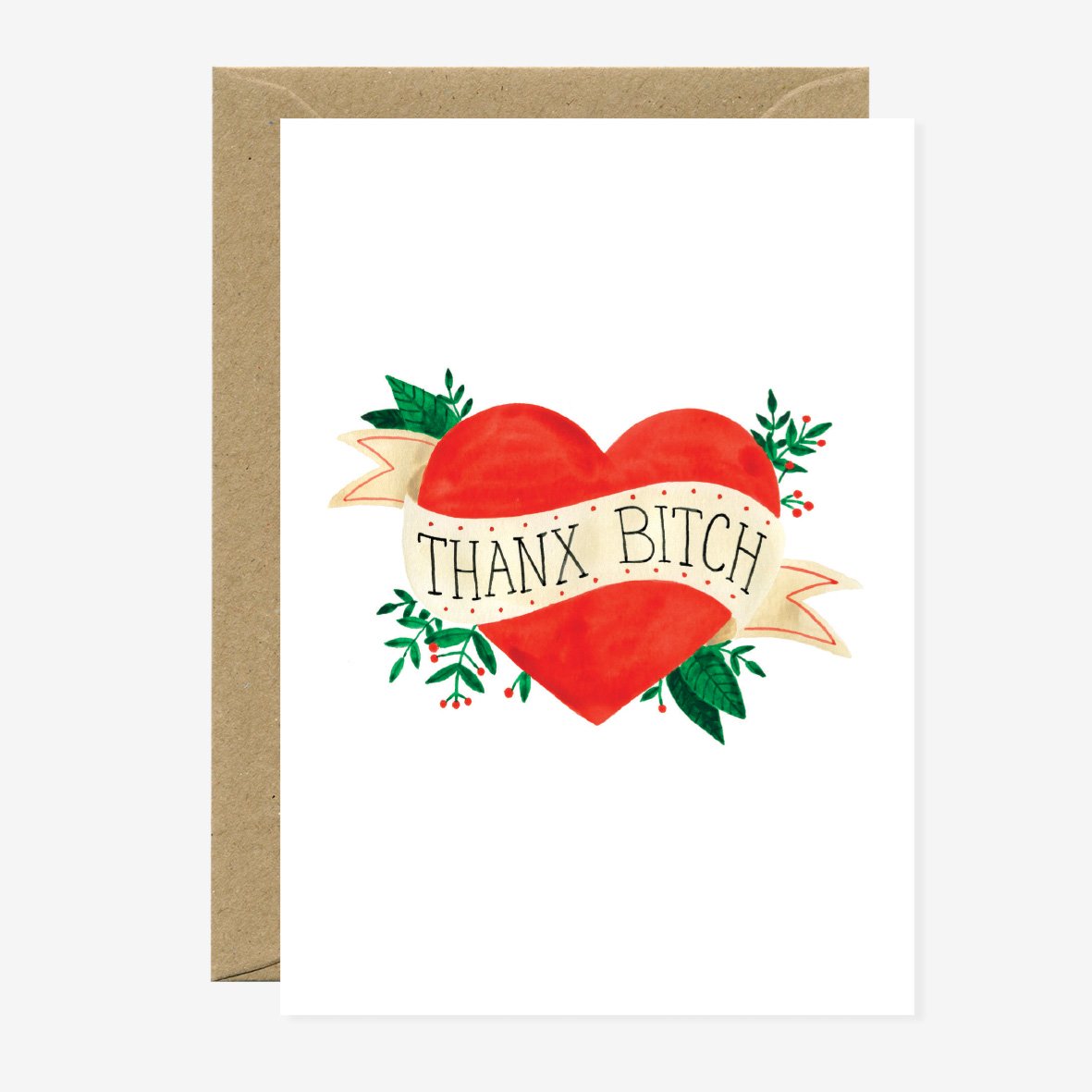 Thanks Bitch - Thank You Card