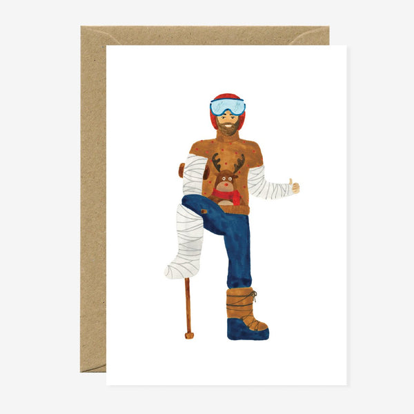 Ski Fail Man - Carte de voeux