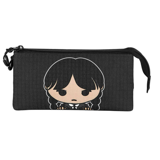Wednesday Cute Triple Pencil Case