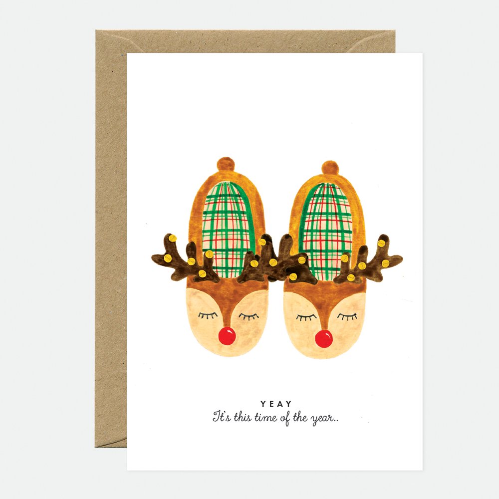 Xmas Shoes - Greeting Card