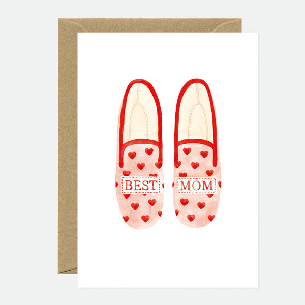 Best Mum Slippers - Greeting card
