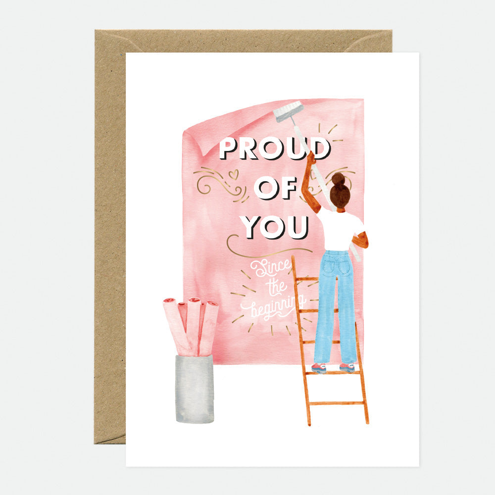 Proud of you - Greeting card - Gold foil