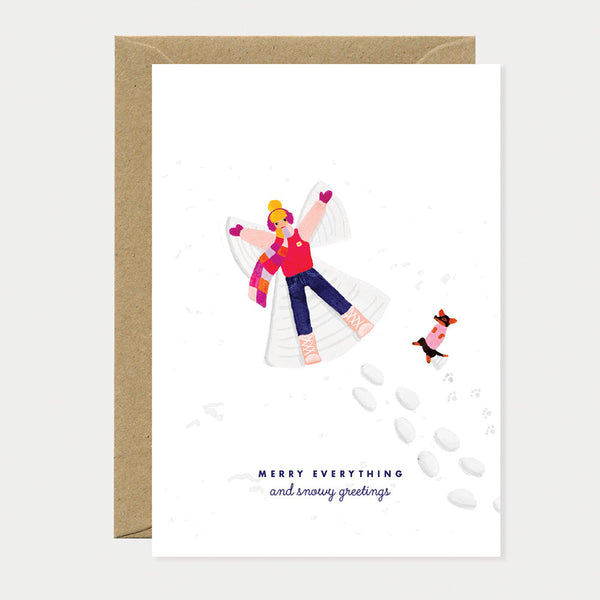 Snow Angels - Greeting card