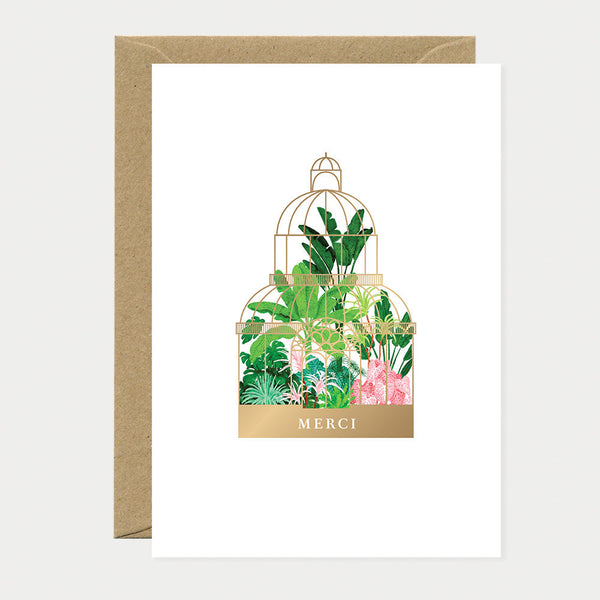 Thank you green house - Greeting card - Gold Foil