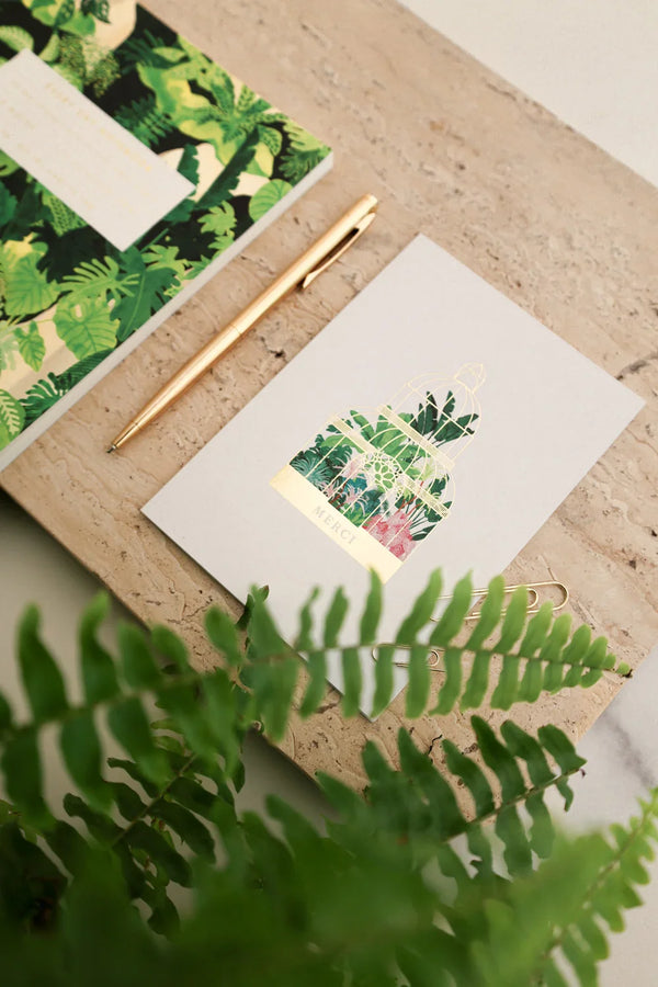 Thank you green house - Greeting card - Gold Foil