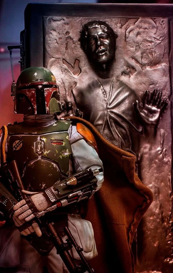 Boba Fett & Han Solo in Carbonite Deluxe Statue - Star Wars - Art Scale 1/10