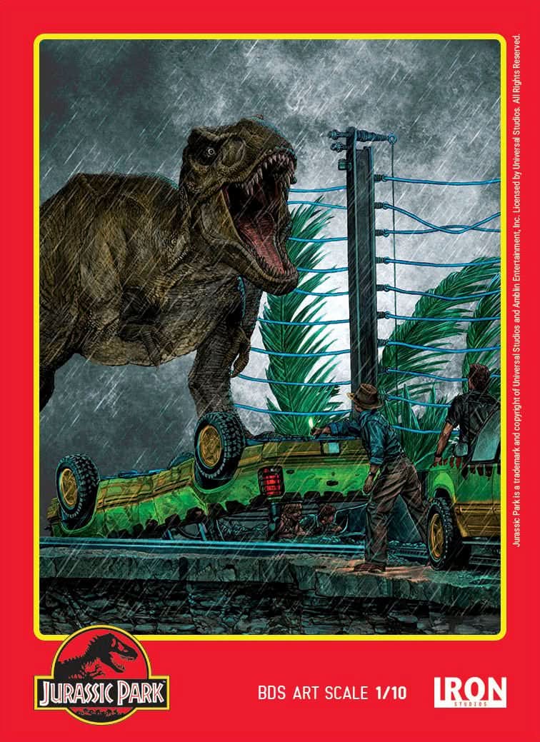 T-Rex Attack Statue (Set A) - Jurassic Park - Art Scale 1/10 - Iron Studios