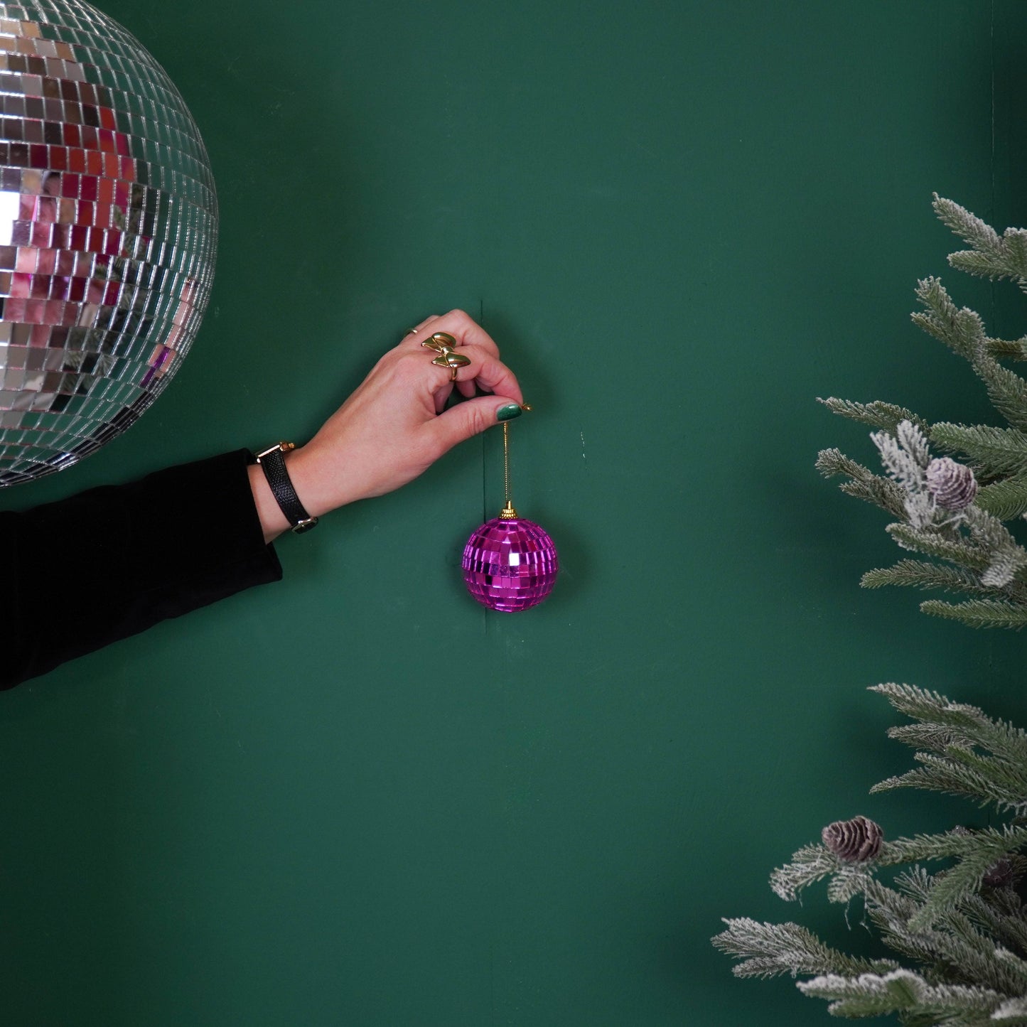 Boule de Noël Disco Rose - 6-Pack