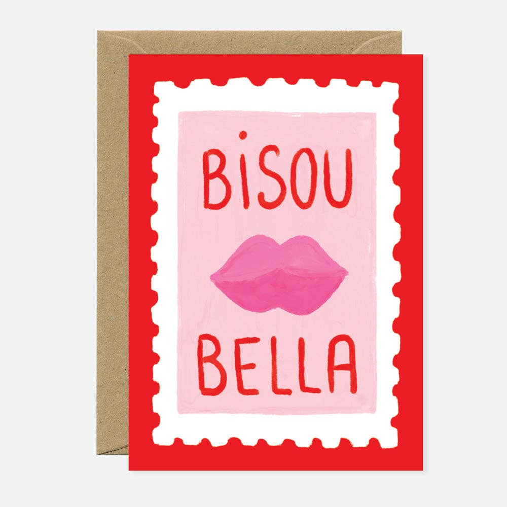 Greeting card “Kiss Bella”