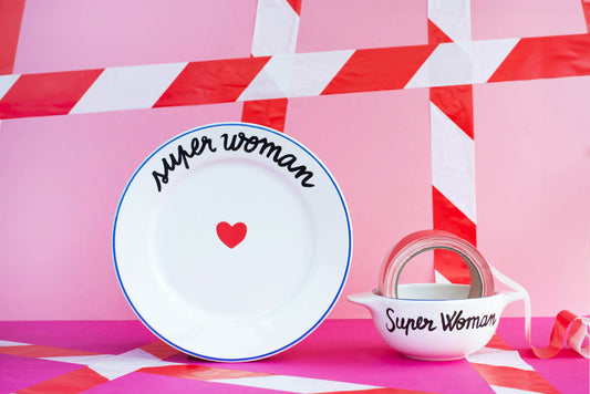 Plate THE FAMILY HAS FUN - Super Woman