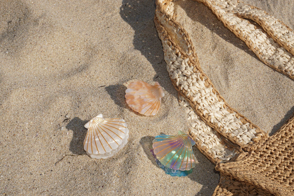Vanilla Seashell Hair Clip