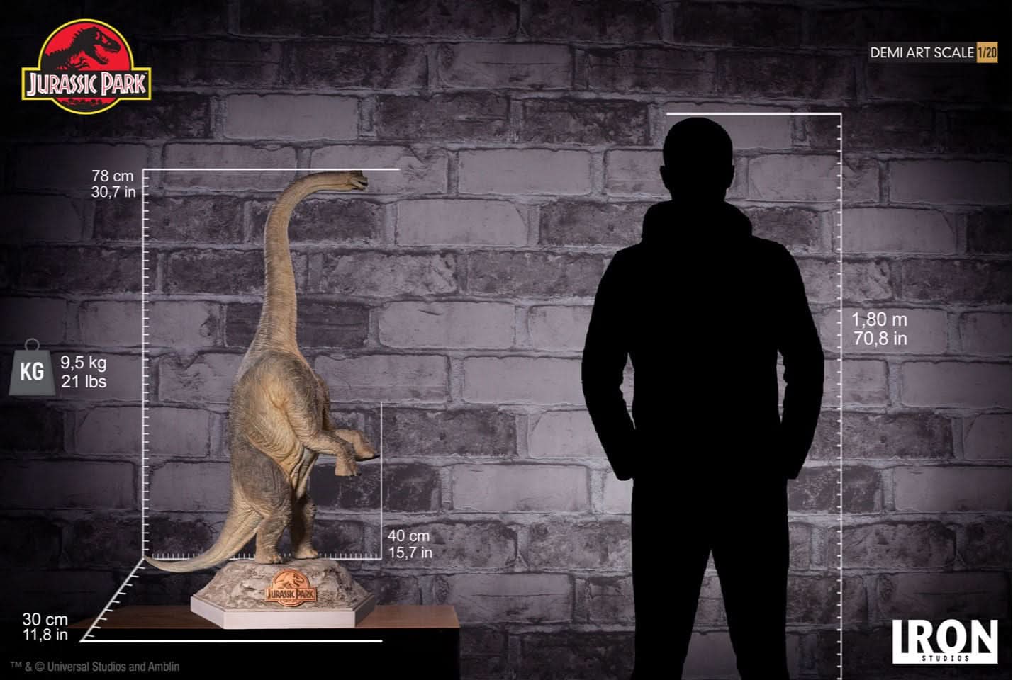 Brachiosaurus - Jurassic Park - Half Scale 1/20 - Iron Studios