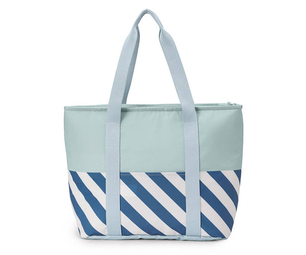 Stripes Blues & Beyond Insulated Tote Bag