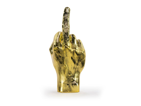 Sculpture Main The Finger Dorée – Bitten