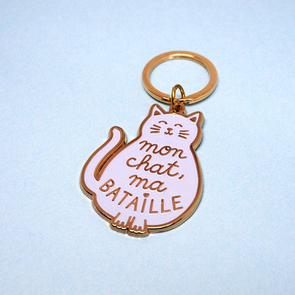 "My Cat, My Battle" Keychain