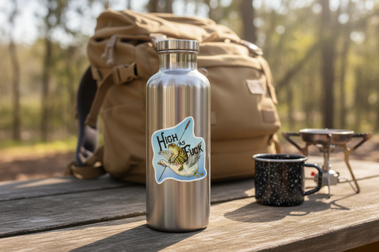 "High as Fuck" Frog with Goose Sticker