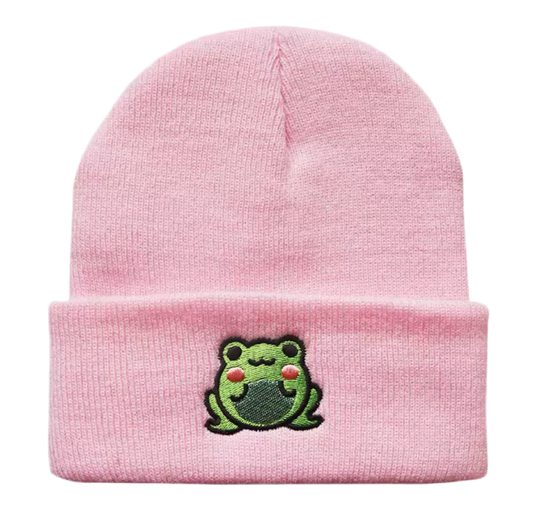 Embroidered Kawaii Frog Hat