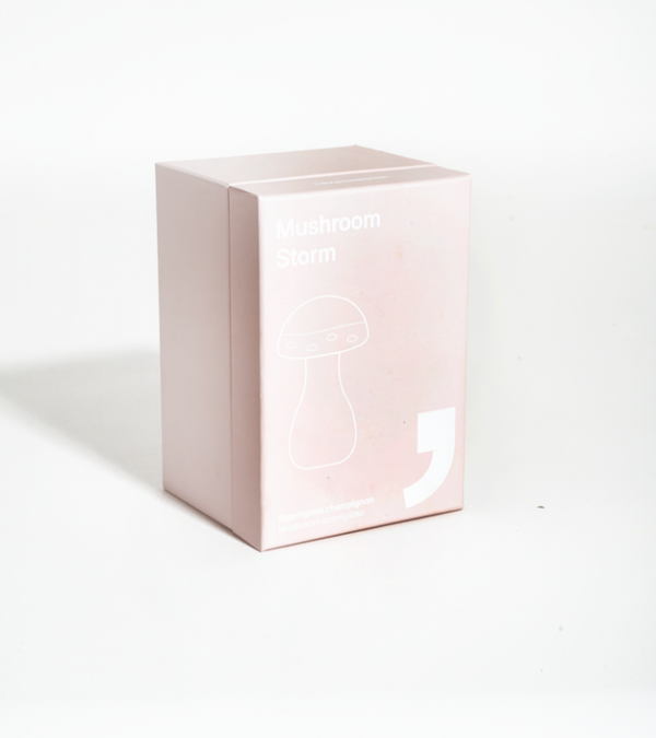 Mushroom storm glass - pastel pink