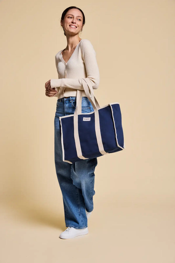 Oscar Navy Tote Bag