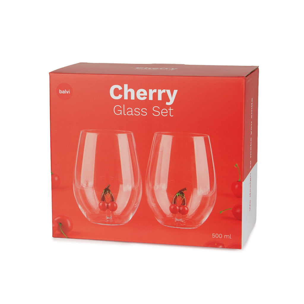 Verres à boire cerises botaniques