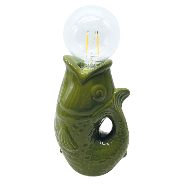 LED fish decoration, khaki, battery-operated, L13.5 W8.2 H27cm