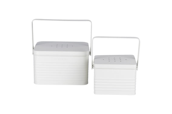 SET 2 PC STEEL CREAM CONTAINERS/HANDLE - 2188620