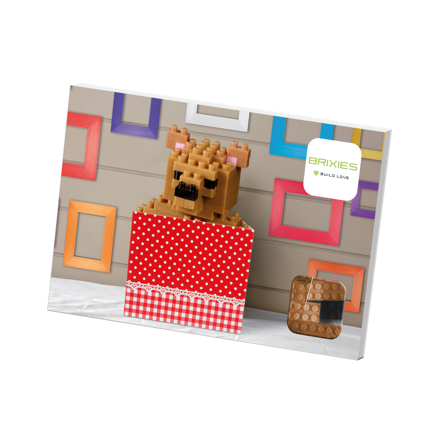 BRIXIES Postcard Teddy Bear
