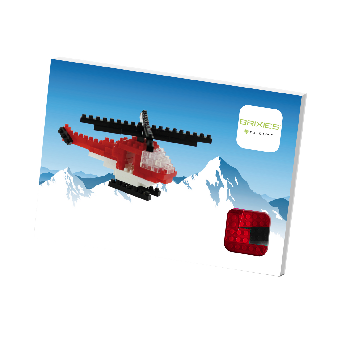 BRIXIES Postcard Helicopter
