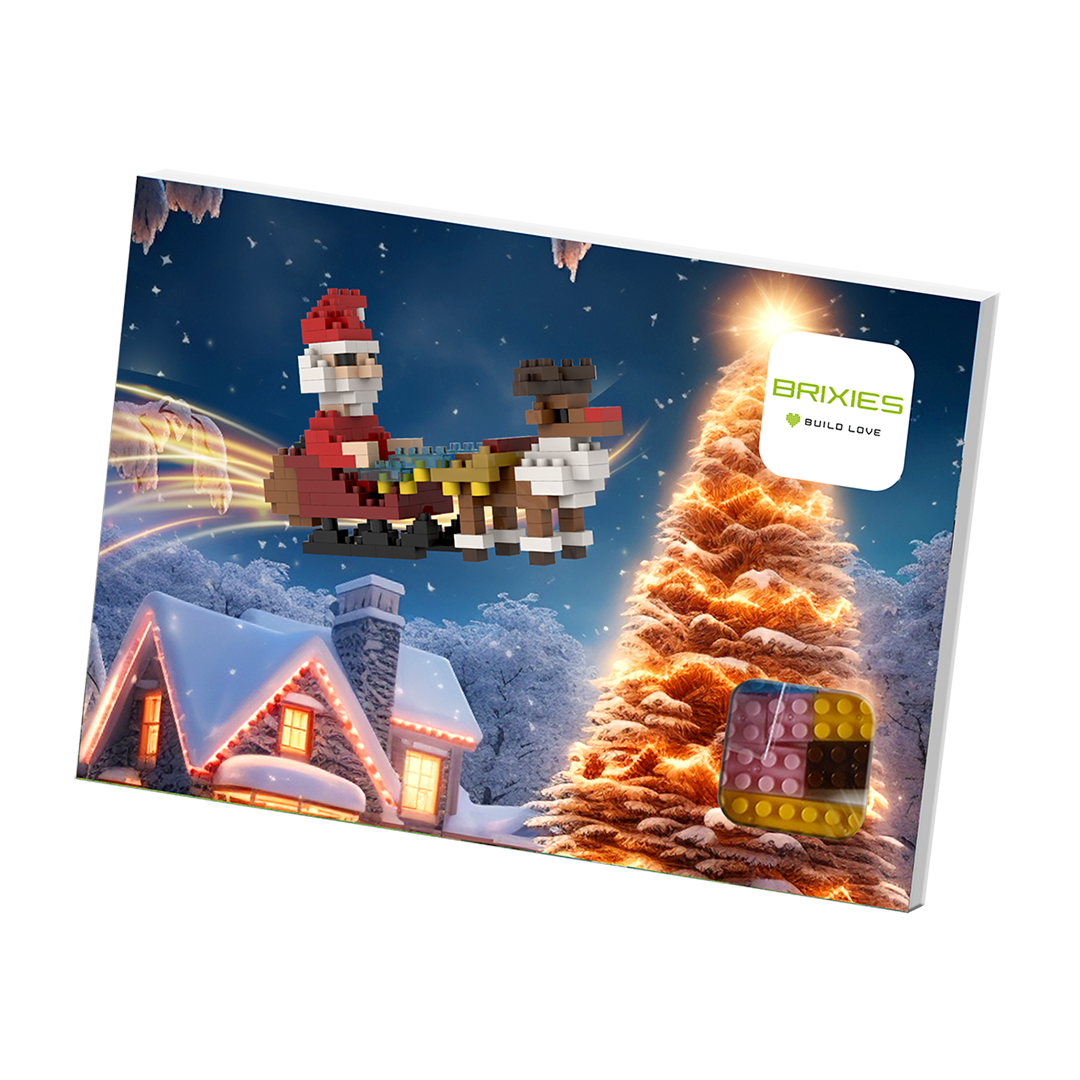 BRIXIES Weihnachtsmann mit Schlitten